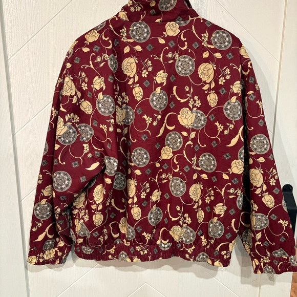 Floral Burgundy  Vintage Jacket - Picture 4 of 4